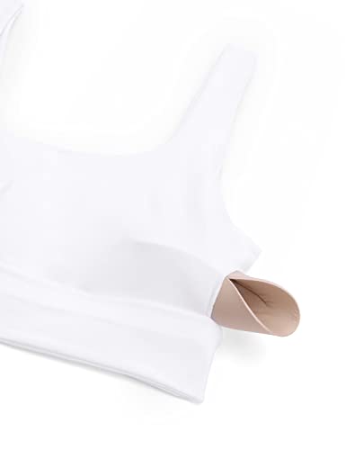 211zpouoORL.jpg Butterluxe Womens U Back Sports Bra - Scoop Neck Padded Low Impact Yoga Clothes Workout Crop Top with Built in Pads