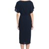 21HoODxHOgL.jpg Women's Boat Neck Flutter Sleeve Dress Occasion Event Guest of