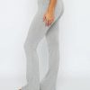 Women's Flare Skinny Pants Fold Over Leggings Stretch Bootcut Bell Bottom Slim Fit Yoga Pants Y2k Joggers