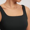 313CR7x0LdL.jpg Square Neck Sports Bra for Women Wirefree Non Padded Yoga Tank Workout Crop Tops