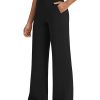 314POQAGGIL.jpg BareFeel High Stretch Yoga Pants Women Soft High Waisted Casual Wide Leg Pants with Pockets 27"/29"/31"/33"/35"