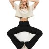 Women's Casual Bootleg Yoga Pants V Crossover High Waisted Flare Workout Pants Leggings