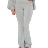 Women's Flare Skinny Pants Fold Over Leggings Stretch Bootcut Bell Bottom Slim Fit Yoga Pants Y2k Joggers