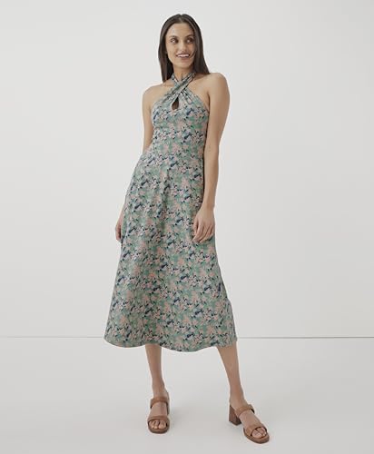 Organic Cotton Women's Fit & Flare Halter Dress