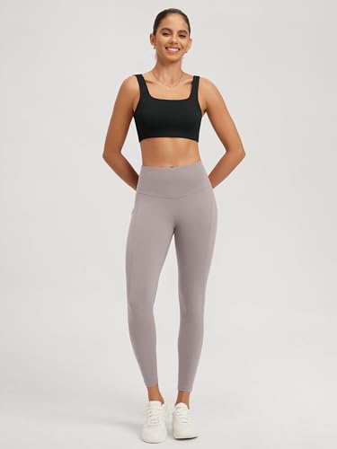 316R8F-7cL.jpg Square Neck Sports Bra for Women Wirefree Non Padded Yoga Tank Workout Crop Tops