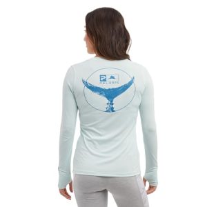 Women's Aquatek Tails Up Fishing Shirt, Long Sleeve, UPF 50+ Protection, Ultra Soft Feel