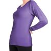 Womens Ultra Soft Midweight Baselayer Top | All Season Thermal Scoop Neck Long Sleeve Shirt | Multi Packs