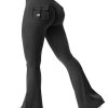 CoreFlex Flare Leggings with Pockets for Women Scrunch Workout Leggings Butt Lifting Gym Yoga Pants