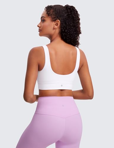 31AFie9xB7L.jpg Butterluxe Womens U Back Sports Bra - Scoop Neck Padded Low Impact Yoga Clothes Workout Crop Top with Built in Pads