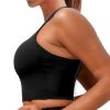 Sports Bras for Women, Supportive Longline High Neck Sports Bra Push Up Workout Built in Bra Crop Tank Tops