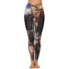 Pin Up Woman on Motorcycle Women's Yoga Pants Stretch Leggings with Pockets High Waist for Workout