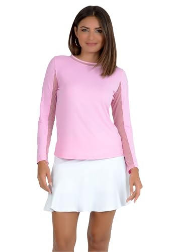 Athleisure Wear Sun Protective UPF 50+ Icefil Cooling-Long Sleeve Crew Neck with Mesh-83000