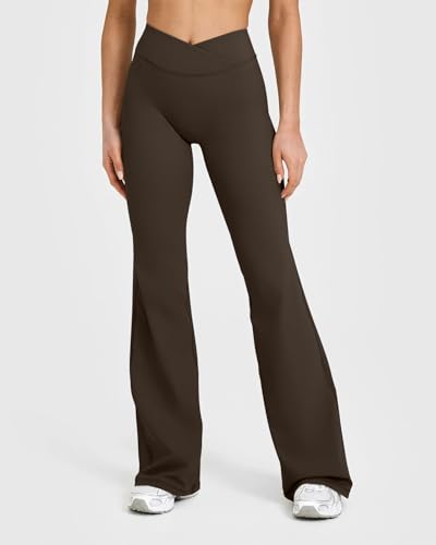 Yoga Pants Women High Waist Casual Soft Crossover Straight Leg