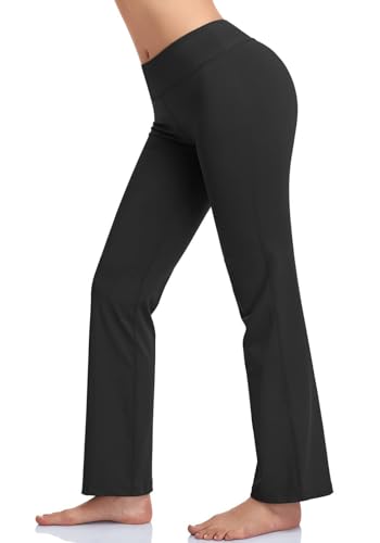 31FJZg9eGHL.jpg Inner Pocket Yoga Pants 4 Way Stretch Tummy Control Workout Running Pants, Long Bootleg Flare Pants