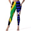31G3w1rNh0L.jpg Jamaica DDLG Proud Flag Women's Yoga Pants Stretch Leggings with Pockets High Waist for Workout