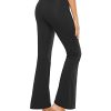 Bootcut Yoga Pants with Pockets for Women 30" Wide Leg Pants High Waist Tummy Control Workout Yoga Pants