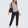 Womens Casual 7/8 Pants 27" - Lightweight Workout Outdoor Athletic Track Travel Lounge Joggers Pockets