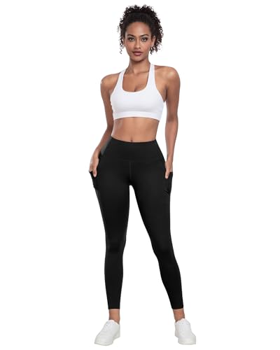 Leggings with Pockets for Women, 6 Packs Soft High Waisted Tummy Control Workout Yoga Pants