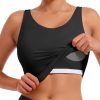 Sports Bras for Women, Supportive Longline High Neck Sports Bra Push Up Workout Built in Bra Crop Tank Tops
