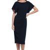 31NQ0H5KuNL.jpg Women's Boat Neck Flutter Sleeve Dress Occasion Event Guest of