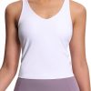 Women's Longline Sports Bra Wirefree Padded Workout Yoga Tank Top