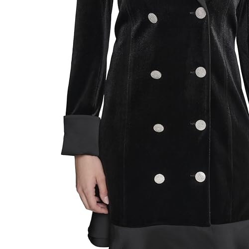 31OFpmvm19L.jpg Women's Novelty Button Collared Blazer Mini Dress