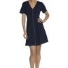 31ONMU84kL.jpg Women's Short Sleeve Fit and Flare Scuba Crepe Dress