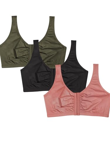 31Op9HznpEL.jpg Women's Multi-Pack Front Closure Cotton Bra