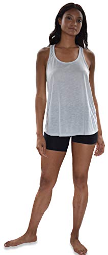 Women's Everyday Flowy Burnout Slub Racer Back Active Workout Tank Tops- 10 Pack