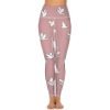 White Doves Flying Birds Women's Yoga Pants Stretch Leggings with Pockets High Waist for Workout