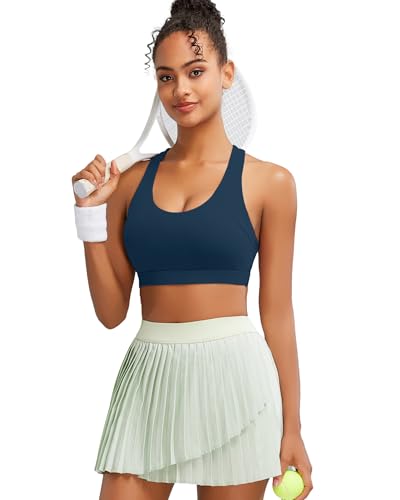 Sports Bra for Women, Medium-High Support Criss-Cross Back Strappy Padded Sports Bras Supportive Workout Tops