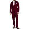 Mens Slim Fit 2 Piece Suit Two Button Notched Lapel Solid Suit Jacket Pants Set Tuxedo for Prom