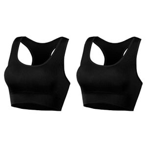 31UfhUa3LL.jpg Racerback Sports Bras for Women Medium Support Padded Bra Seamless Women's Sports Wireless Bra