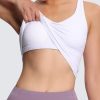 Women's Longline Sports Bra Wirefree Padded Workout Yoga Tank Top
