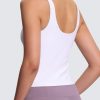 Women's Longline Sports Bra Wirefree Padded Workout Yoga Tank Top