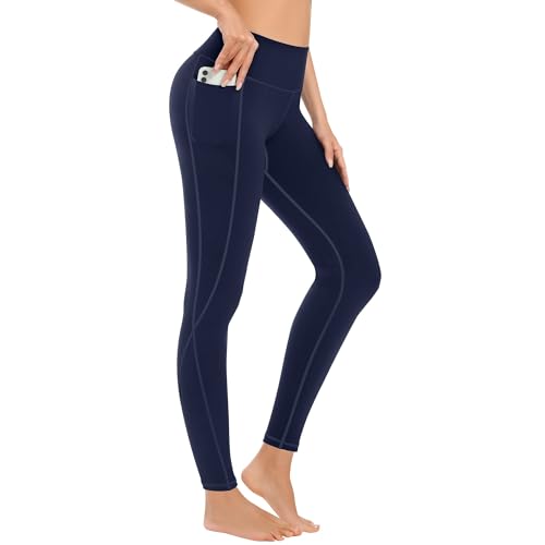 4 Pack Yoga Leggings with Pockets for Women - High Waist Tummy Control Pants for Workout