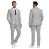 31b0idz2hXL.jpg Men's Linen Suit 2 Piece Slim Fit Summer Beach Wedding Dress Tux Prom Suit Blazer Jacket and Pants