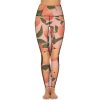 Fresh Peach Fruits Women's Yoga Pants Stretch Leggings with Pockets High Waist for Workout