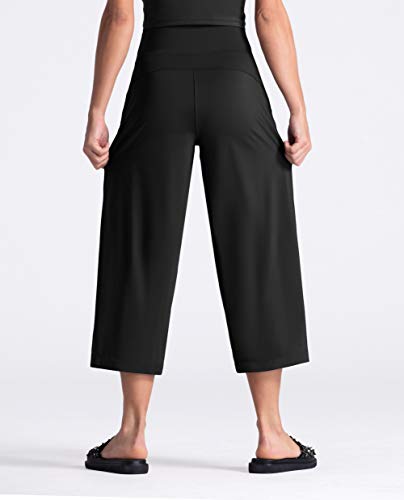 Womens' Yoga Pants with Pockets and Tummy Control High Waist in Flare Crop