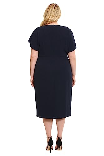 31cfODESfIL.jpg Women's Boat Neck Flutter Sleeve Dress Occasion Event Guest of