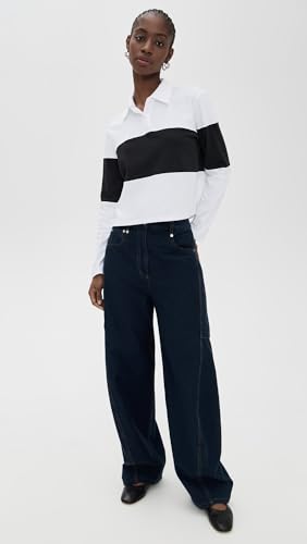 31d-MZJbslL.jpg Women's Crop Rugby Striped Tee