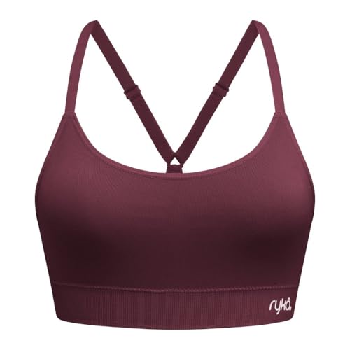 Women's Katharina Seamless Yoga Racerback Sports Bra, Sostén Deportivo, Removable Pads, 3 Pack