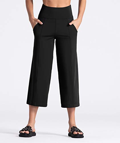 Womens' Yoga Pants with Pockets and Tummy Control High Waist in Flare Crop