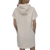 Women's Rhinestone Jersey Logo Short Sleeve Hoodie Dress