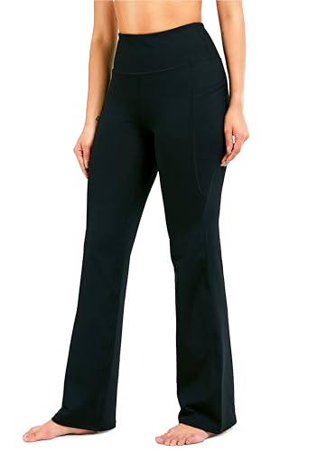 28"/30"/32"/34" Inseam Women's Bootcut Yoga Pants Long Bootleg High-Waisted Flare Pants with Pockets