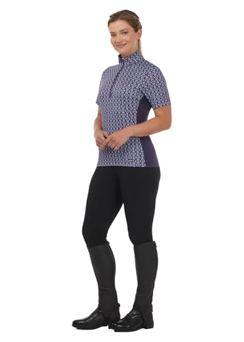 31gl5Io98bL.jpg Women's Breeze Ice Fil Short Sleeve Horse Riding Shirt – Ultra-Lightweight Cooling Equestrian Top, Great for Summer