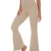 Black Flare Yoga Pants for Women, Crossover Soft Bootcut Leggings