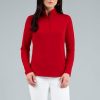 Athleisure Wear Sun Protective UPF 50+ Icefil Cooling-Solid Long Sleeve Mock Neck Top-80000