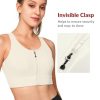 Front Closure Sports Bras for Women High Support Large Bust Supportive Sports Bra High Impact for Running