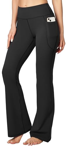 31itaWiiQlL.jpg Women's Yoga Pants with Pockets for Women Bootcut Wide Leg Pants for Women High Waisted Workout Pants